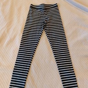 Matilda Jane Girls Leggings Green & White Striped